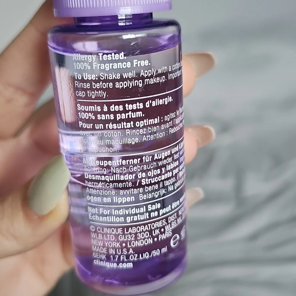 NWOT Clinique Take The Day Off Makeup Remover - Purple 1.7 Oz